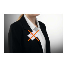 Transparent name badges 9 cm x 5.4 cm