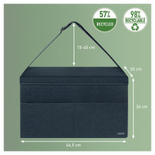 Dalijimasis stalu Tasche m. Deckel grau, 200x260x465 (BxHxT) Dalijimasis stalu Tasche m. Deckel grau, 200x260x465 (BxHxT)