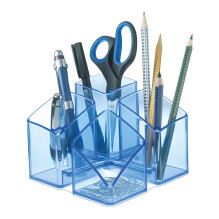 HAN SCALA Stiftehalter 12,5 x 12,5 x 10,0 cm mėlynai permatomas HAN SCALA Stiftehalter 12,5 x 12,5 x 10,0 cm mėlynai permatomas
