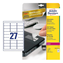 AVERY Zweckform Sicherheitsetiketten 63,5 x 29,6 mm AVERY Zweckform Sicherheitsetiketten 63,5 x 29,6 mm