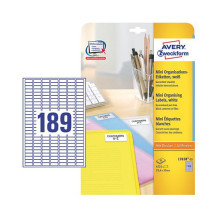 AVERY Zweckform Labels L7658-25 white 25.4 x 10.0 mm AVERY Zweckform Labels L7658-25 white 25.4 x 10.0 mm