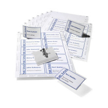 Namensschilder transparent 9 cm x 5.4 cm