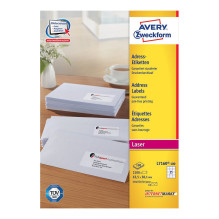 AVERY Zweckform Adressetiketten L7160-100 weiß 63,5 x 38,1 mm AVERY Zweckform Adressetiketten L7160-100 weiß 63,5 x 38,1 mm