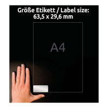 AVERY Zweckform Typenschildetiketten 63,5 x 29,6 mm