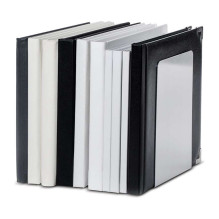 Silver bookends 12.0 x 12.0 x 17.5 cm - 2 pieces