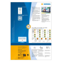HERMA Etiketten A4 puvinys 105x148 mm Popieriaus matinis 400 St.