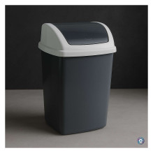 MAULswing 5l waste bin with swing lid, plastic