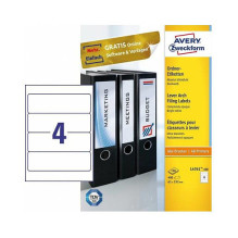 AVERY Zweckform Folder Labels L4761-100 White - 400 Pieces AVERY Zweckform Folder Labels L4761-100 White - 400 Pieces