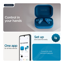 Motorola motociklo ausinės Bass Blue Jewel (mėlynos, ANC, didelės raiškos Audio) Motorola motociklo ausinės Bass Blue Jewel (mėlynos, ANC, didelės raiškos Audio)