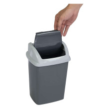 MAULswing 5l waste bin with swing lid, plastic