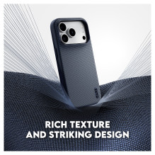 CARE by PanzerGlass Fusion Fabric Case Blau m. MagSafe iPhone 17 Pro Max
