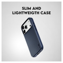 CARE by PanzerGlass Fusion Fabric Case Blau m. MagSafe iPhone 17 Pro Max