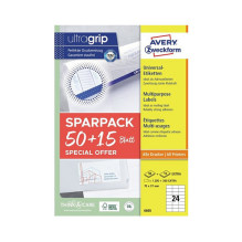 AVERY Zweckform Etiketten 6605 weiß 70,0 x 37,0 mm AVERY Zweckform Etiketten 6605 weiß 70,0 x 37,0 mm