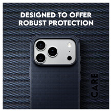 CARE by PanzerGlass Fusion Fabric Case Blau m. MagSafe iPhone 17 Pro Max