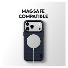 CARE by PanzerGlass Fusion Fabric Case Blau m. MagSafe iPhone 17 Pro Max