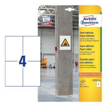AVERY Zweckform Power-Etiketten L7876-20 weiß 105,0 x 148,0 mm