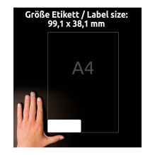 AVERY Zweckform Adressetiketten L7163-100 weiß 99,1 x 38,1 mm
