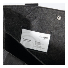 SIGEL Basic Laptoptasche dunkelgrau 12 kg, bis 39,1 cm (15,4 Zoll)