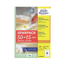 AVERY Zweckform Etiketten 96,0 x 50,8 mm, weiß AVERY Zweckform Etiketten 96,0 x 50,8 mm, weiß