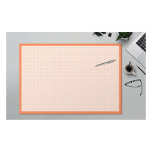 SIGEL Stalo kilimėlis, baltas / oranžinis SIGEL Stalo kilimėlis, baltas / oranžinis
