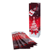 SIGEL Dovanų maišeliai buteliams „Sparkling Tree“ raudona / balta 10,0 x 35,0 cm, 5 vnt. SIGEL Dovanų maišeliai buteliams „Sparkling Tree“ raudona / balta 10,0 x 35,0 cm, 5 vnt.