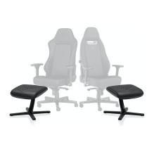 noblechairs kojų atramėlė 2 - natūralios odos juoda noblechairs kojų atramėlė 2 - natūralios odos juoda