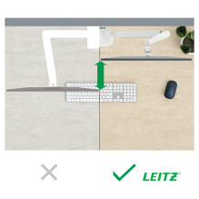 LEITZ Ergo vieno monitoriaus laikiklis pilkas, 550x110x520