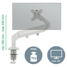 LEITZ Ergo vieno monitoriaus laikiklis pilkas, 550x110x520