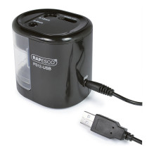 RAPESCO® electric pencil sharpener black / transparent RAPESCO® electric pencil sharpener black / transparent