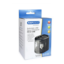 RAPESCO® electric pencil sharpener black / transparent RAPESCO® electric pencil sharpener black / transparent