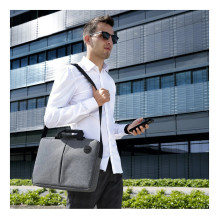 hama Notebooktasche Genua, grau, 17,3 Zoll