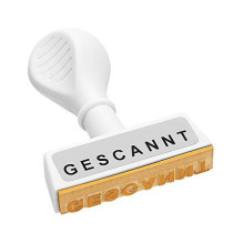 WEDO Stempel "Gescannt