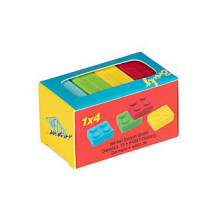 WEDO Trintuko formos kaladėlė „Bricky“, 4 spalvų, su dėžute rūšiavimui 18STK WEDO Trintuko formos kaladėlė „Bricky“, 4 spalvų, su dėžute rūšiavimui 18STK