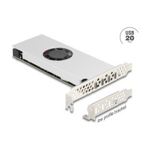 „PCI Express x16“ kortelė su 4 x USB 20 Gbps USB Type-C™ keturių kanalų su trumpuoju ir kištuku žemo profilio formos vei