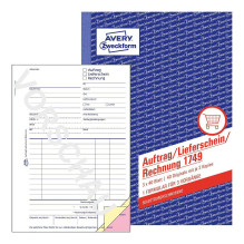 AVERY Zweckform Order / Delivery Notes / Invoices Form Book 1749, 1 pc. AVERY Zweckform Order / Delivery Notes / Invoices Form Book 1749, 1 pc.