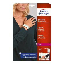 AVERY Zweckform white admission wristbands, 100 pcs. AVERY Zweckform white admission wristbands, 100 pcs.