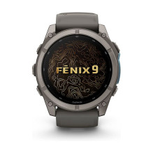Garmin fenix 9 51mm Kieselgrau / Titan Silikon Armband Garmin fenix 9 51mm Kieselgrau / Titan Silikon Armband