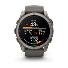 Garmin fenix 9 51mm Kieselgrau / Titan Silikon Armband Garmin fenix 9 51mm Kieselgrau / Titan Silikon Armband