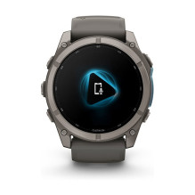 Garmin fenix 9 51mm Kieselgrau / Titan Silikon Armband Garmin fenix 9 51mm Kieselgrau / Titan Silikon Armband