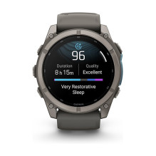 Garmin fenix 9 51mm Kieselgrau / Titan Silikon Armband Garmin fenix 9 51mm Kieselgrau / Titan Silikon Armband