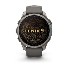 Garmin fenix 9 47mm Kieselgrau / Titan Silikon Armband Garmin fenix 9 47mm Kieselgrau / Titan Silikon Armband