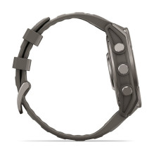 Garmin fenix 9 47mm Kieselgrau / Titan Silikon Armband Garmin fenix 9 47mm Kieselgrau / Titan Silikon Armband
