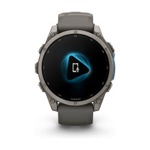 Garmin fenix 9 47mm Kieselgrau / Titan Silikon Armband Garmin fenix 9 47mm Kieselgrau / Titan Silikon Armband