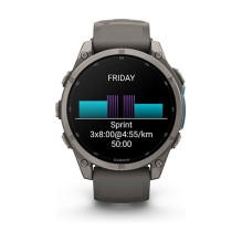 Garmin fenix 9 47mm Kieselgrau / Titan Silikon Armband Garmin fenix 9 47mm Kieselgrau / Titan Silikon Armband