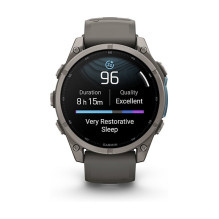 Garmin fenix 9 47mm Kieselgrau / Titan Silikon Armband Garmin fenix 9 47mm Kieselgrau / Titan Silikon Armband