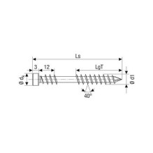 Terrassenschrauben T25 A2 5x80 100 St. Terrassenschrauben T25 A2 5x80 100 St.