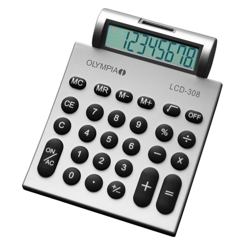 Olympia Skaičiuotuvas LCD-308 sidabrinis