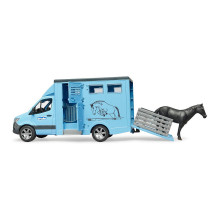 BRUDER MB Sprinter Tiertransporter mit Pferd (mėlyna) BRUDER MB Sprinter Tiertransporter mit Pferd (mėlyna)