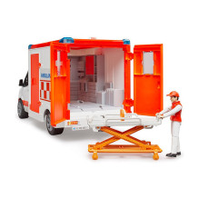 BRUDER MB Sprinter Ambulanz mit Fahrer (rot / wei) BRUDER MB Sprinter Ambulanz mit Fahrer (rot / wei)