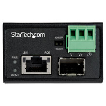PoE+ Industrial Media Converter 30W - Medienkonverter LWL - SM / MM Glasfaser auf Kupfer Gigabit Mini IP-30